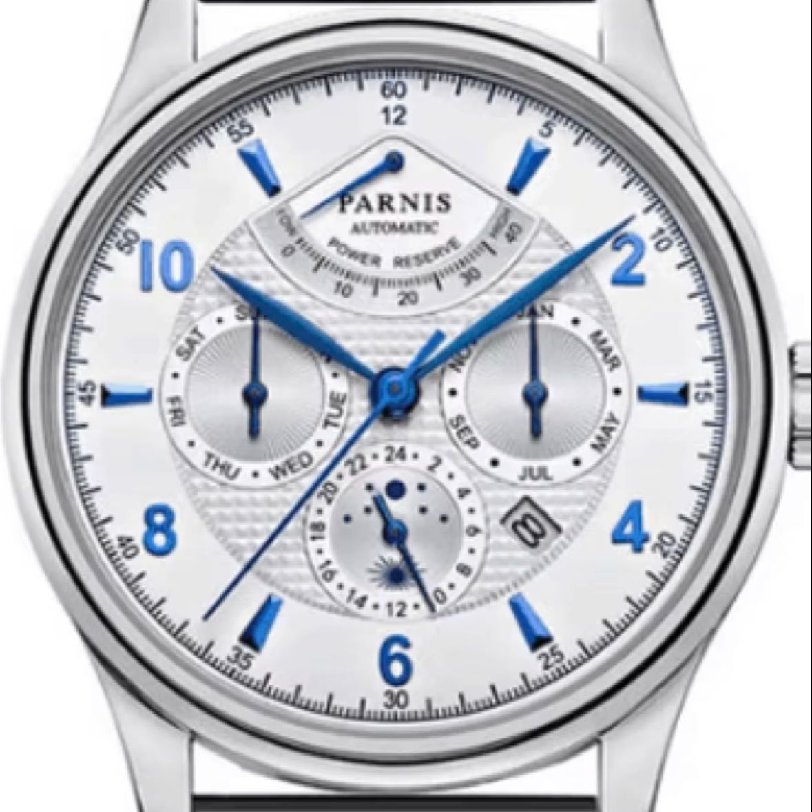 Leather Watch Band Men - Parnis Pilot II Seriers Luminous Mens