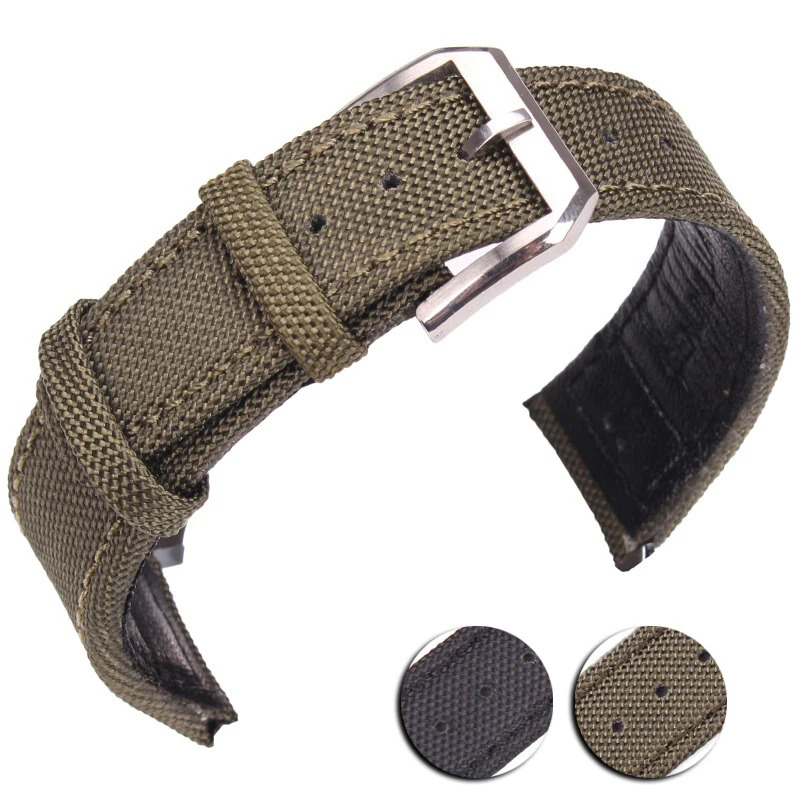 Nato Strap Nylon - Nylon Genuine Leather Watch Band 20mm