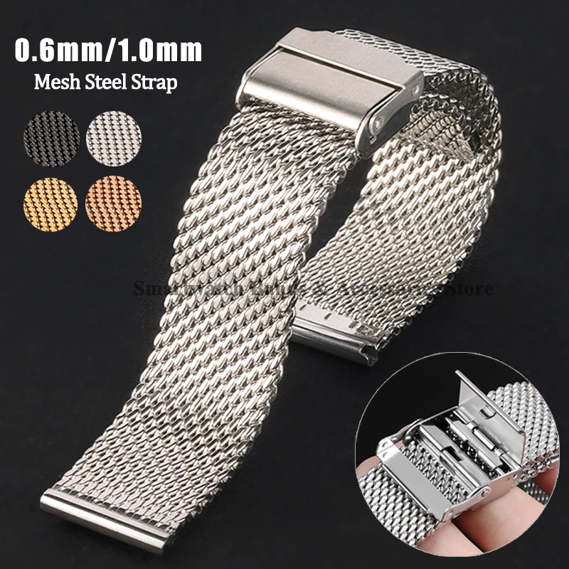 Mesh Strap Metal - Milanese Mesh Steel Strap 0.6mm 1.0mm