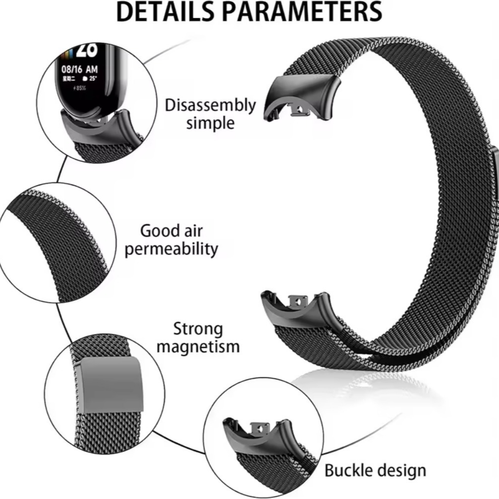 Milanese Loop Strap  for Xiaom - Milanese Loop Magnetic recension och pris