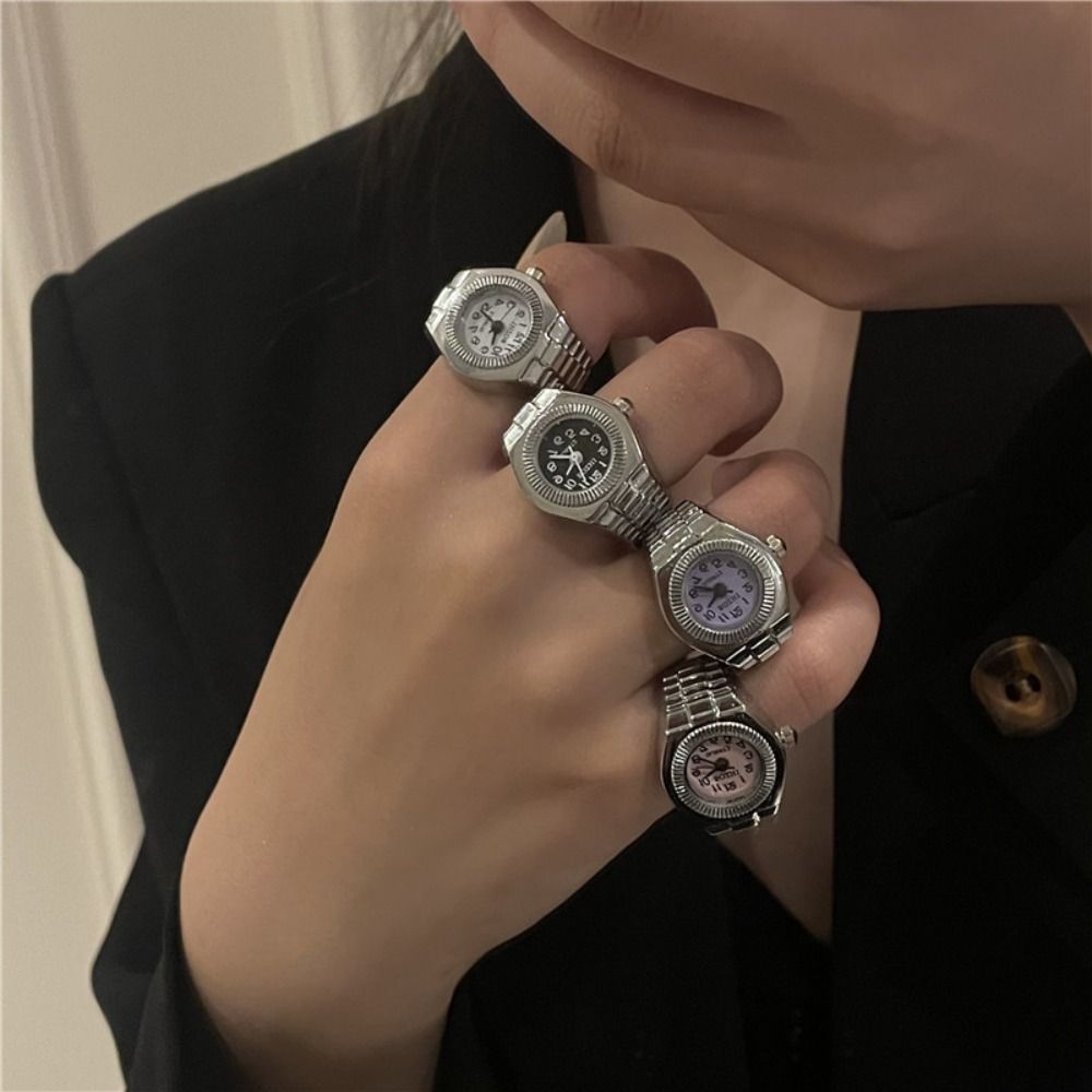 Punk Mini Finger Watch Rings C - Canvas Strap Watch recension och pris