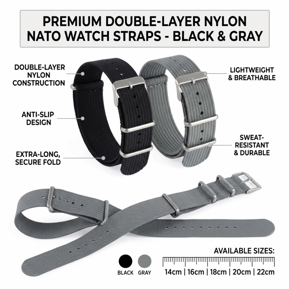 14/16/18/20/22mm NATO Watch Ba - Nato Strap Nylon recension och pris