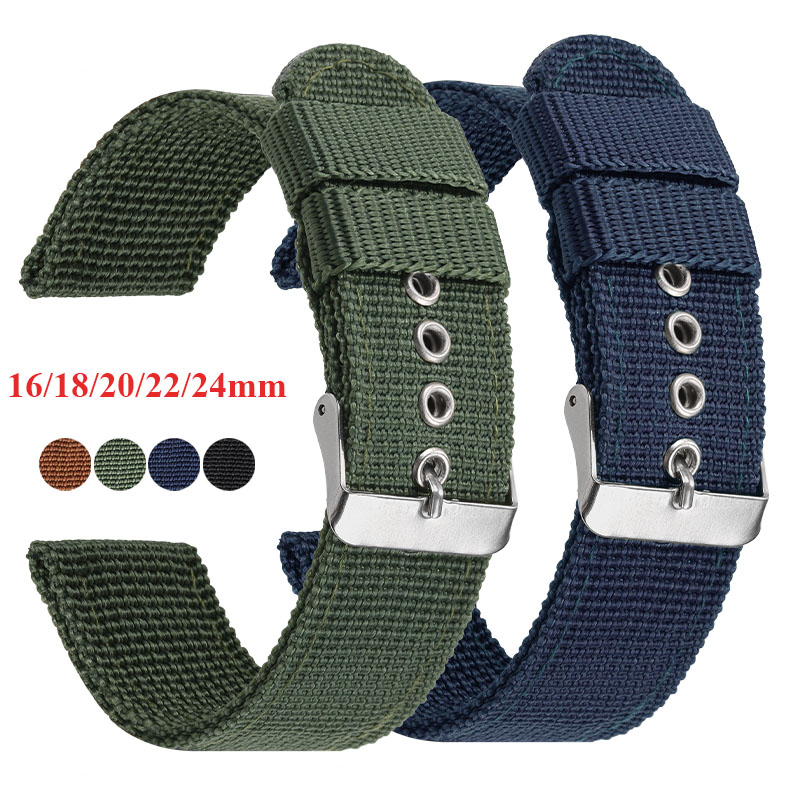 Nylon Watch Strap Brown Green  - Nato Strap Nylon recension och pris