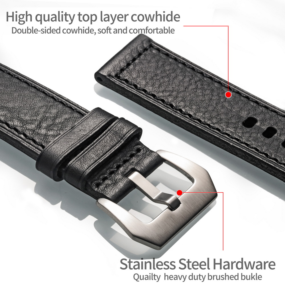 HEMSUT Cowhide Watch Band Quic - Leather Strap Quick Release recension och pris
