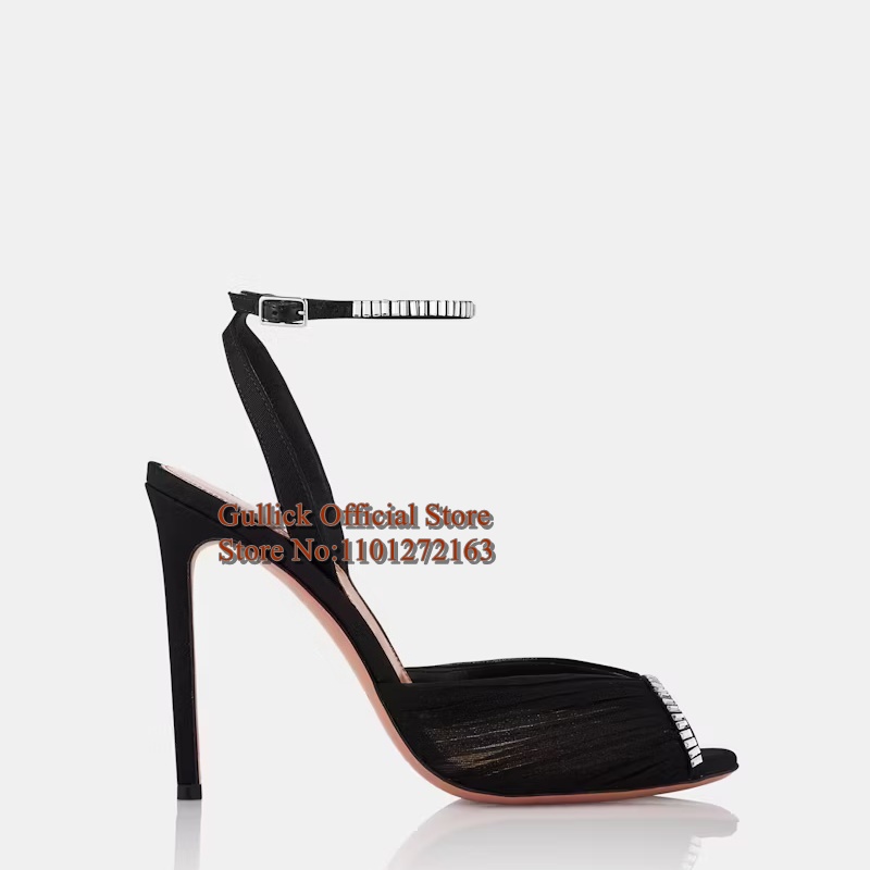 Newest Black Mesh Fish Toe Hig - Mesh Strap Metal recension och pris
