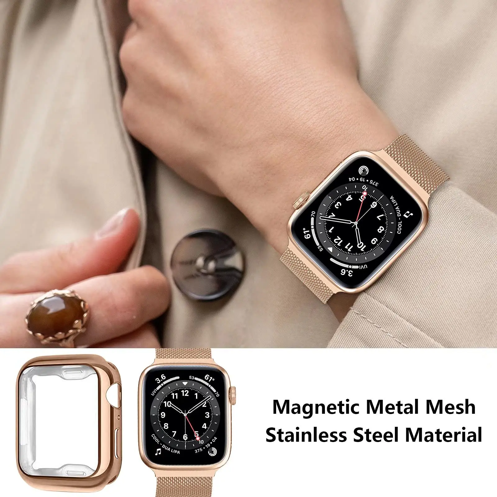 Milanese Loop+Case For Apple W - Milanese Loop Magnetic recension och pris