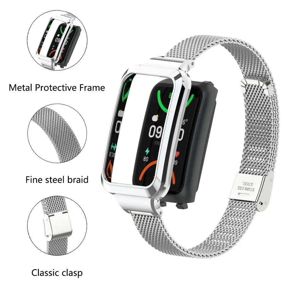 Suitable for Oppo Band 2 Stain - Mesh Strap Metal recension och pris