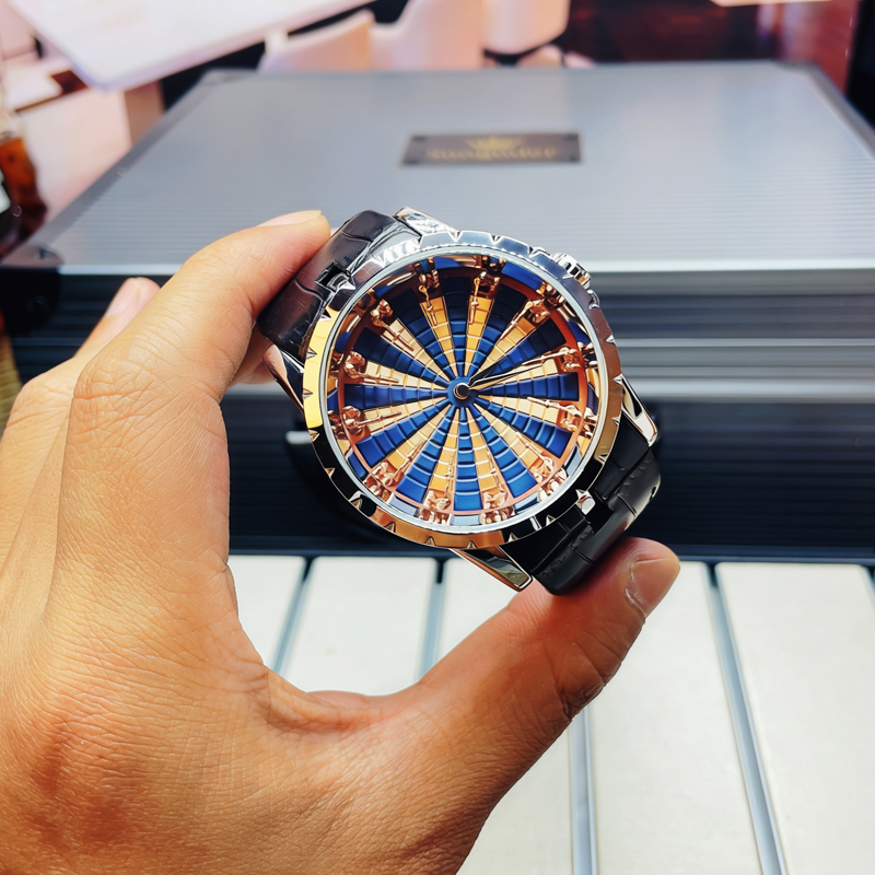Luxury Royal Knight Watch for  - Leather Watch Band Men recension och pris