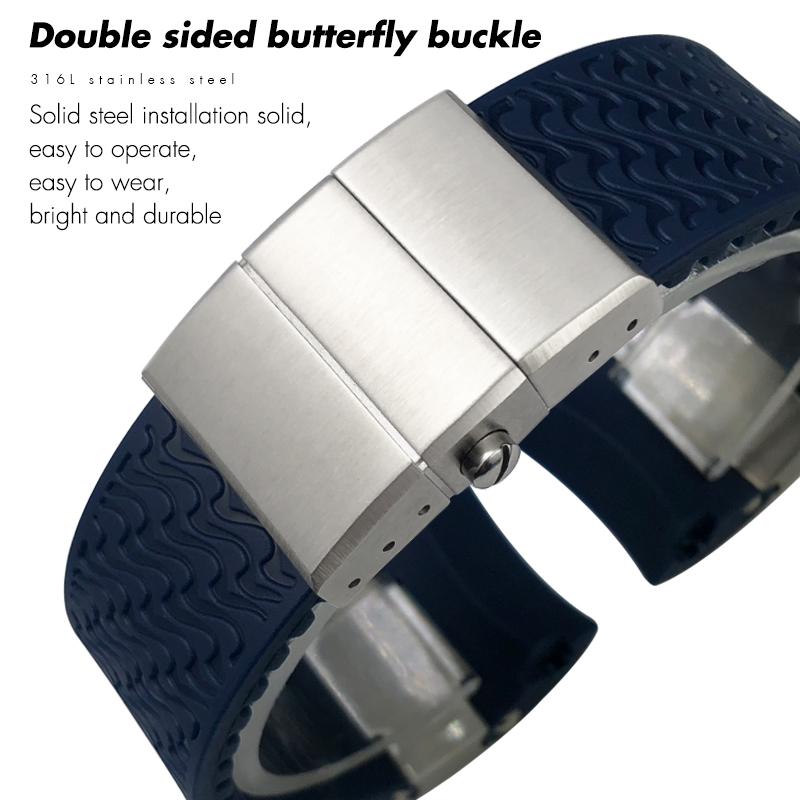 Natural Silicone Rubber Watchb - Rubber Strap Diver recension och pris