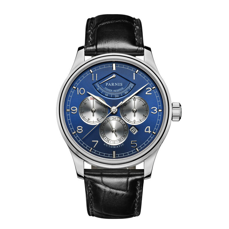 Parnis Pilot II Seriers Lumino - Leather Watch Band Men recension och pris