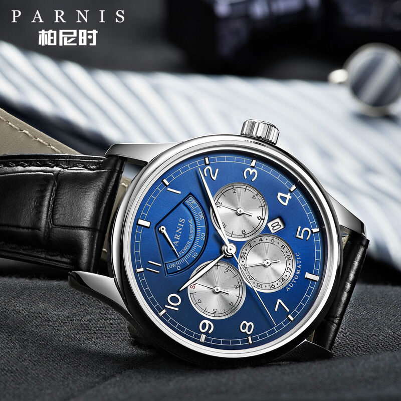 Parnis Pilot II Seriers Lumino - Leather Watch Band Men recension och pris