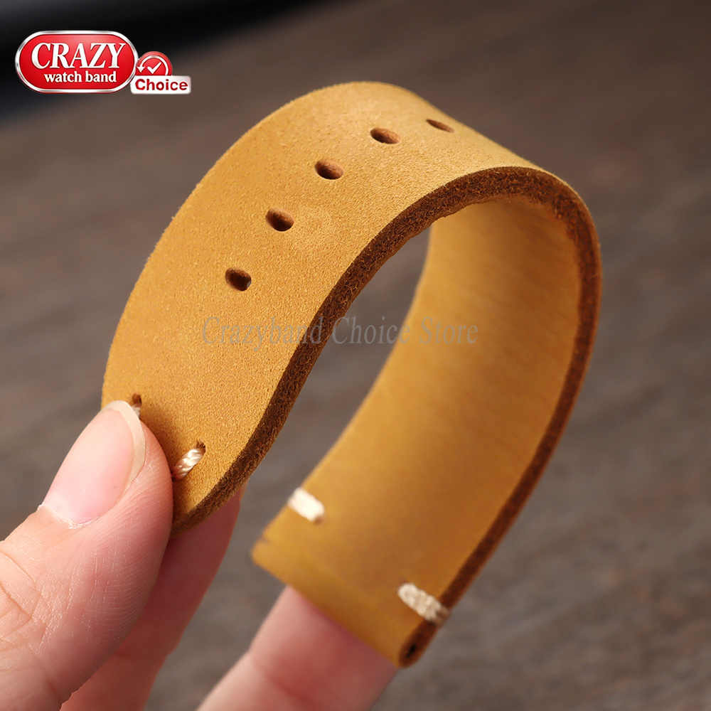 Handmade Cowhide Watch Band 20 - Suede Strap Watch recension och pris