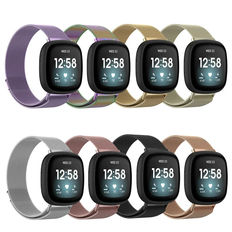 Milan Strap For Fitbit Versa 3 - Milanese Loop Magnetic recension och pris