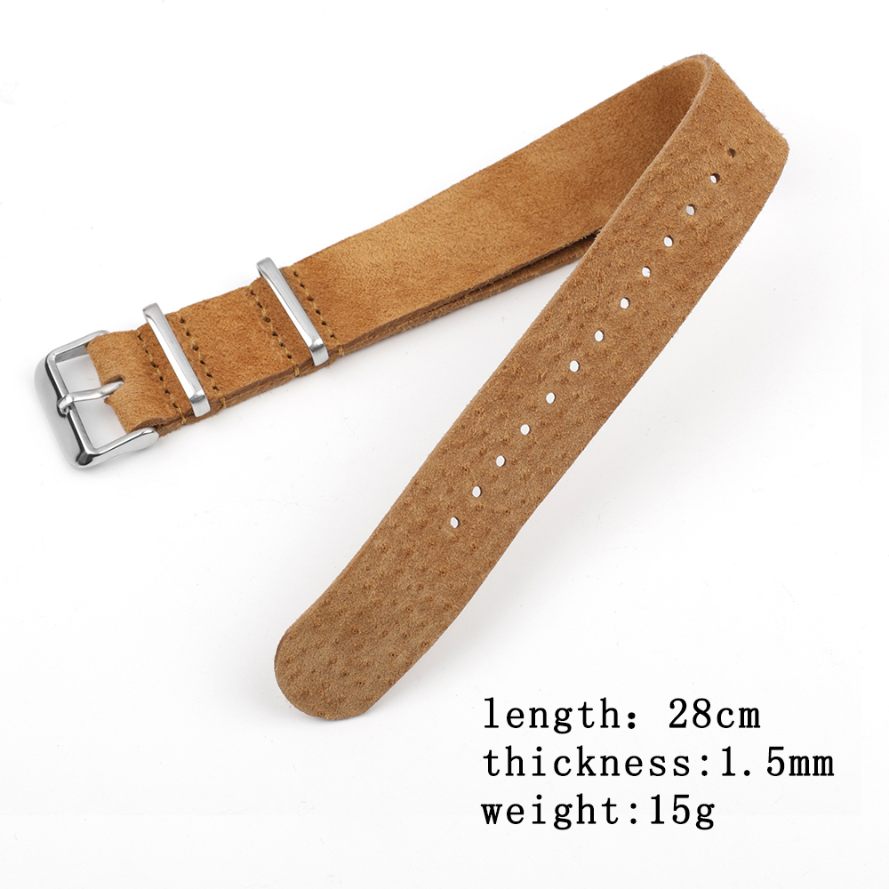 Soft Retro Suede Genuine Leath - Nato Strap Nylon recension och pris