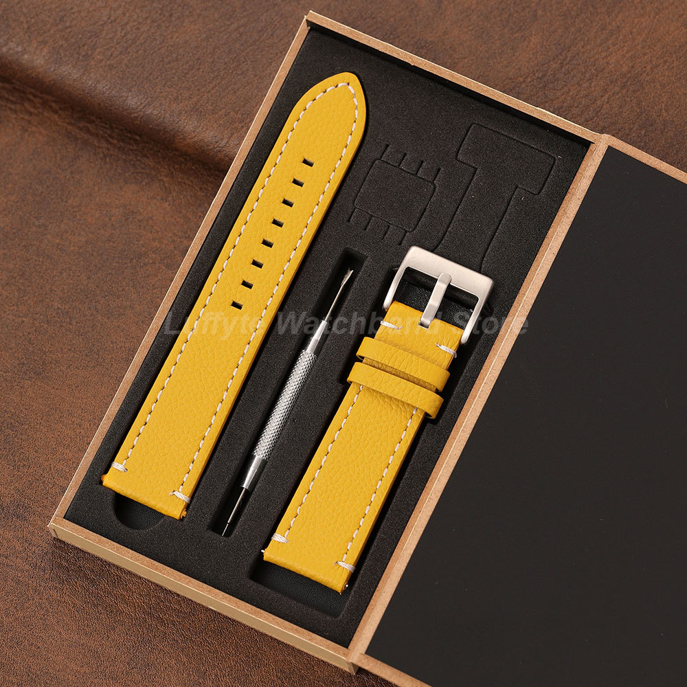 Double Sided Litchi Texture St - Leather Strap Quick Release recension och pris
