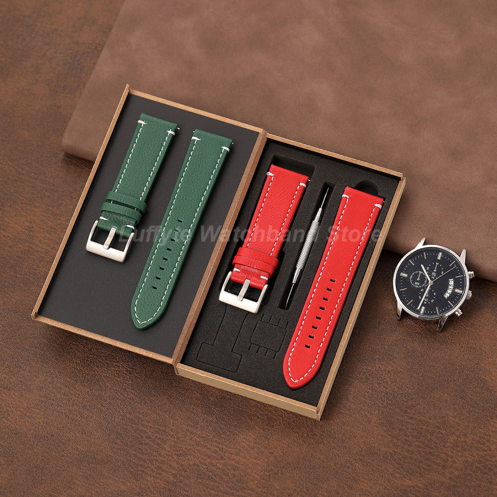 Double Sided Litchi Texture St - Leather Strap Quick Release recension och pris