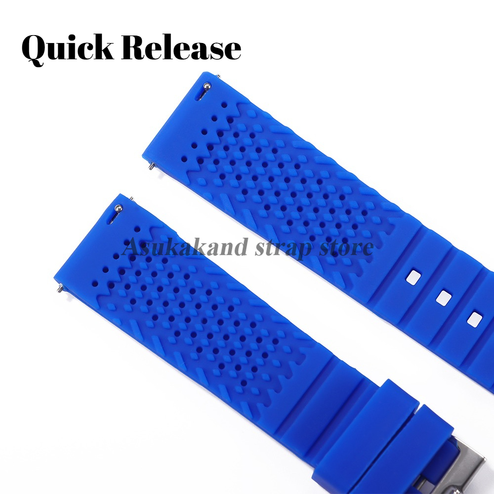 Silicone Watch Strap for Seiko - Leather Strap Quick Release recension och pris