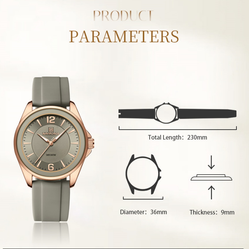 New Style NAVIFORCE Women's Wa - Silicone Band Women recension och pris