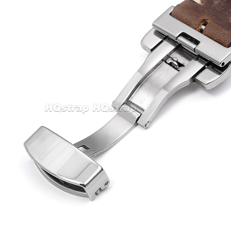 Vintage Matte Leather Watch St - Butterfly Clasp Deployant recension och pris