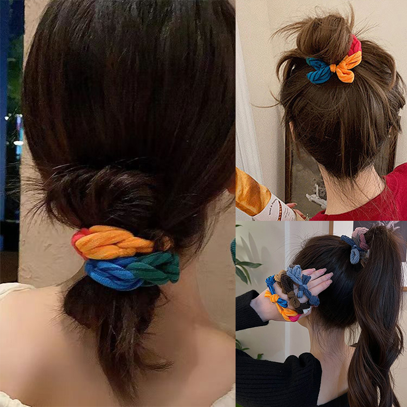 Colorful Hand-Woven Hair Rope  - Silicone Band Women recension och pris
