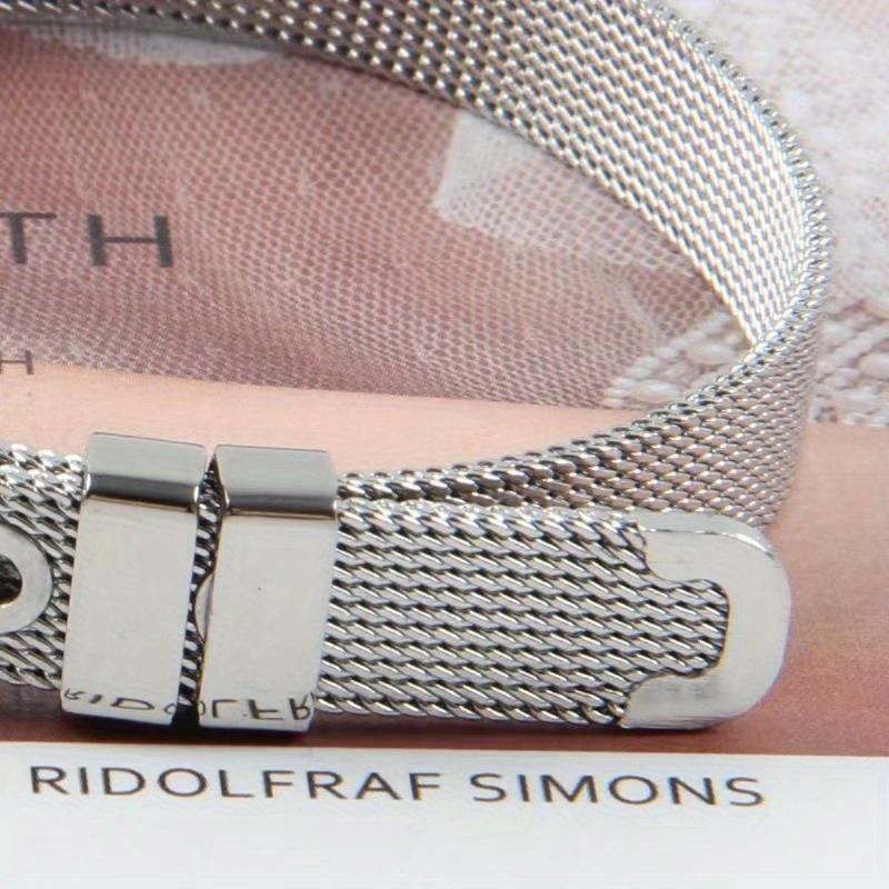1pc 8mm Titanium Steel Mesh Br - Mesh Strap Metal recension och pris