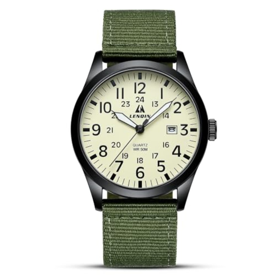 LN LENQIN Mens Watches Unisex  - Leather Watch Band Men recension och pris